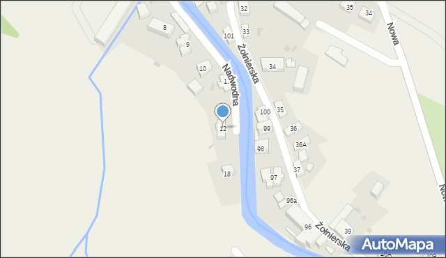 Podgórzyn, Nadwodna, 12, mapa Podgórzyn