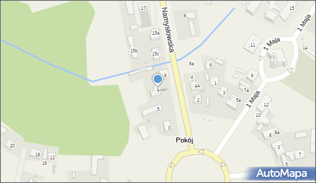 Pokój, Namysłowska, 7, mapa Pokój