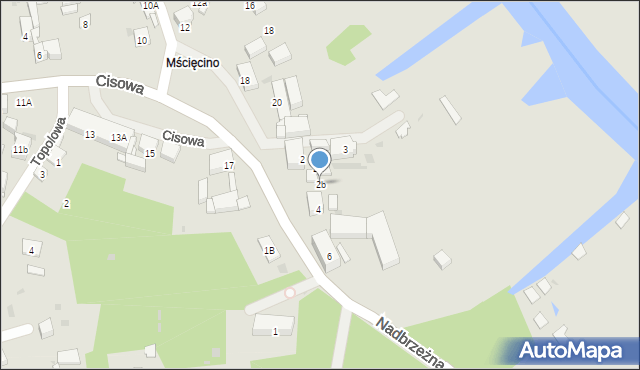 Police, Nadbrzeżna, 2b, mapa Police