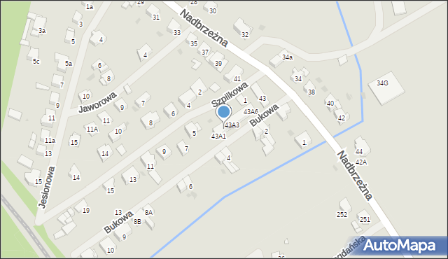 Police, Nadbrzeżna, 43A2, mapa Police