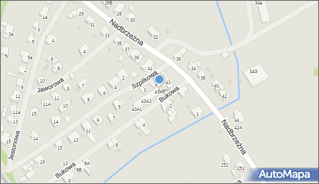 Police, Nadbrzeżna, 43A6, mapa Police