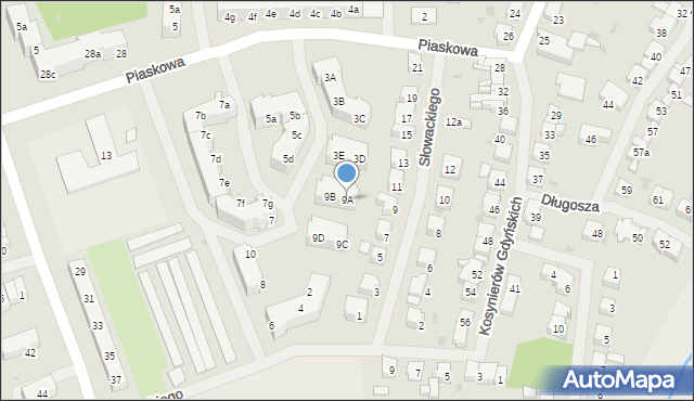 Police, Nadbrzeżna, 9A, mapa Police