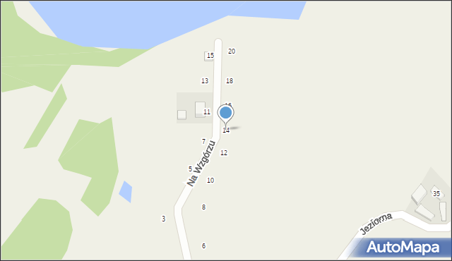 Pomieczyno, Na Wzgórzu, 14, mapa Pomieczyno