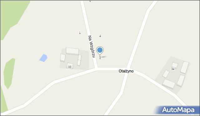 Pomieczyno, Na Wzgórzu, 2, mapa Pomieczyno