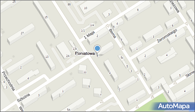 Poniatowa, Nałęczowska, 6, mapa Poniatowa