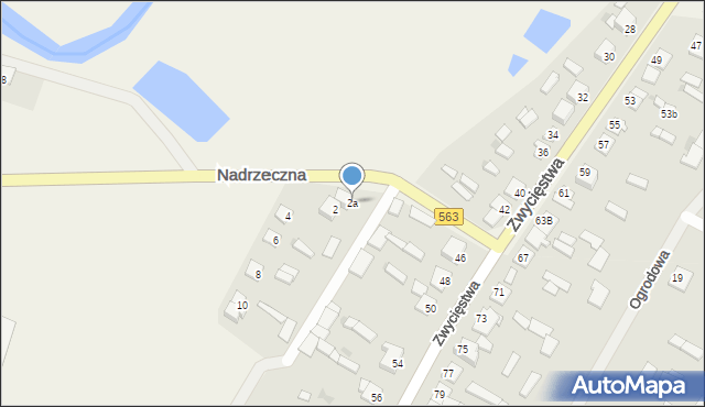 Poniatowo, Nadrzeczna, 2a, mapa Poniatowo