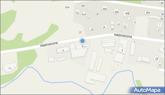 Poraj, Nadrzeczna, 7, mapa Poraj