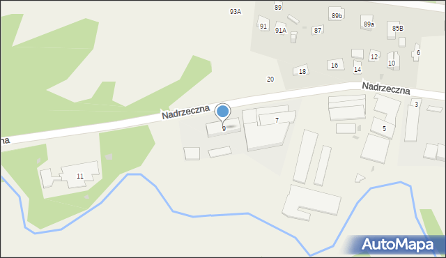 Poraj, Nadrzeczna, 9, mapa Poraj