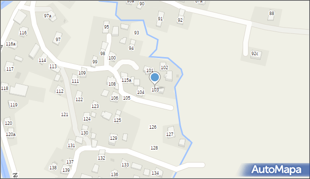 Posada Górna, Nadbrzeżna, 103, mapa Posada Górna