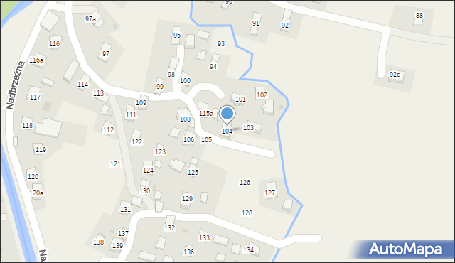 Posada Górna, Nadbrzeżna, 104, mapa Posada Górna