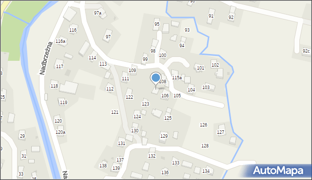 Posada Górna, Nadbrzeżna, 107, mapa Posada Górna