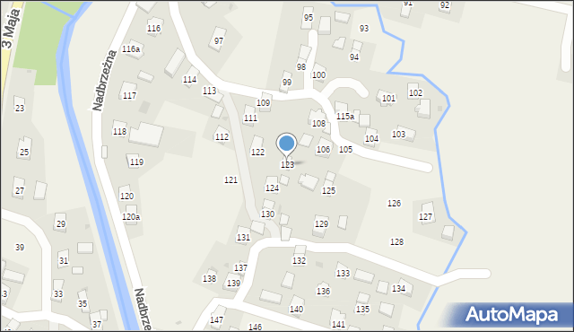 Posada Górna, Nadbrzeżna, 123, mapa Posada Górna