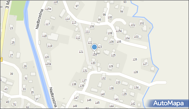 Posada Górna, Nadbrzeżna, 124, mapa Posada Górna