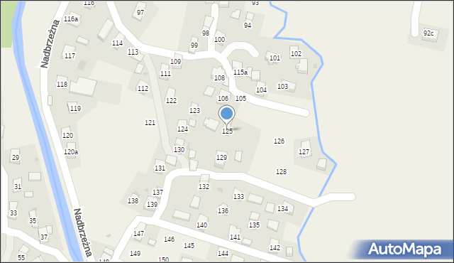 Posada Górna, Nadbrzeżna, 125, mapa Posada Górna