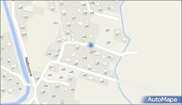 Posada Górna, Nadbrzeżna, 133, mapa Posada Górna