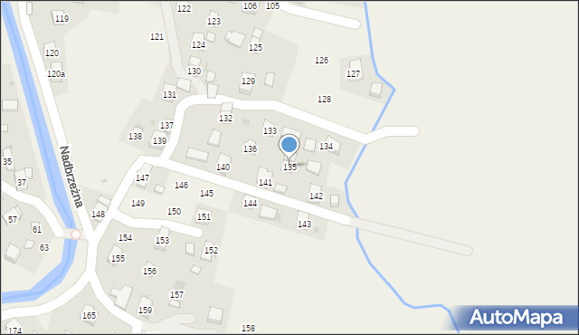 Posada Górna, Nadbrzeżna, 135, mapa Posada Górna