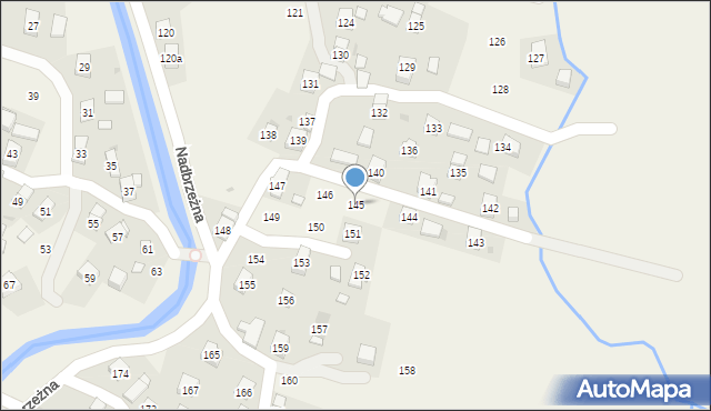 Posada Górna, Nadbrzeżna, 145, mapa Posada Górna