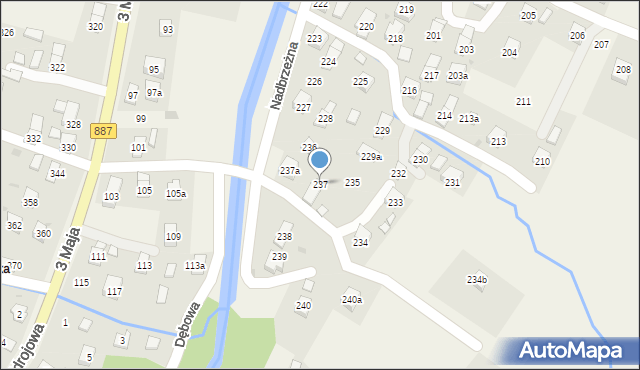 Posada Górna, Nadbrzeżna, 237, mapa Posada Górna