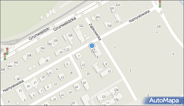 Poznań, Namysłowska, 4, mapa Poznania