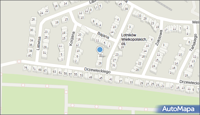 Poznań, Nagórskiego Jana, 22, mapa Poznania