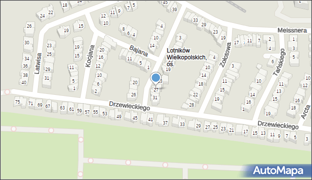 Poznań, Nagórskiego Jana, 27, mapa Poznania
