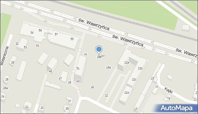 Poznań, Nałkowskiej Zofii, 18b, mapa Poznania