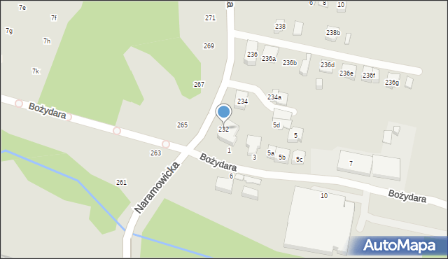 Poznań, Naramowicka, 232, mapa Poznania