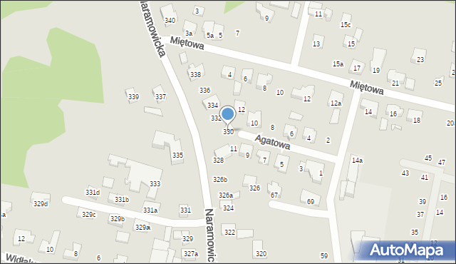 Poznań, Naramowicka, 330, mapa Poznania