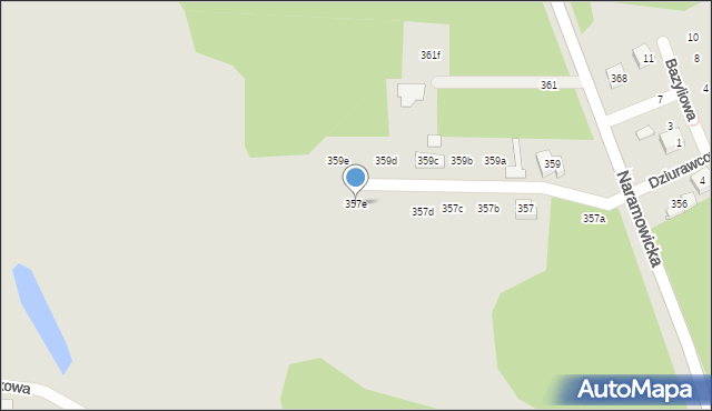 Poznań, Naramowicka, 357e, mapa Poznania