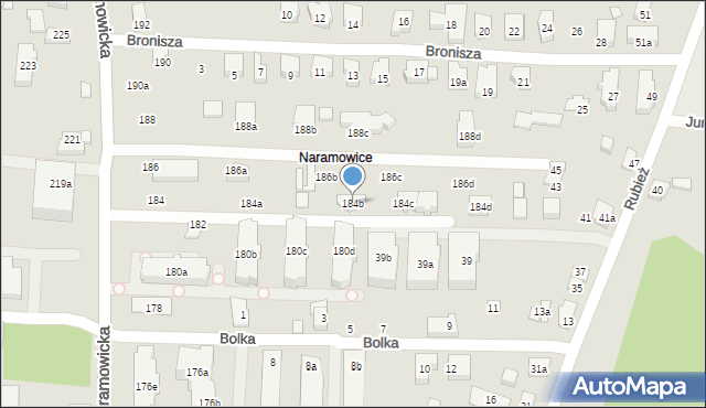 Poznań, Naramowicka, 184b, mapa Poznania