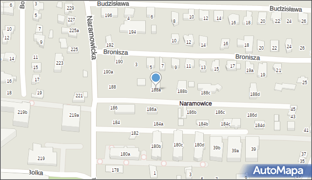 Poznań, Naramowicka, 188a, mapa Poznania