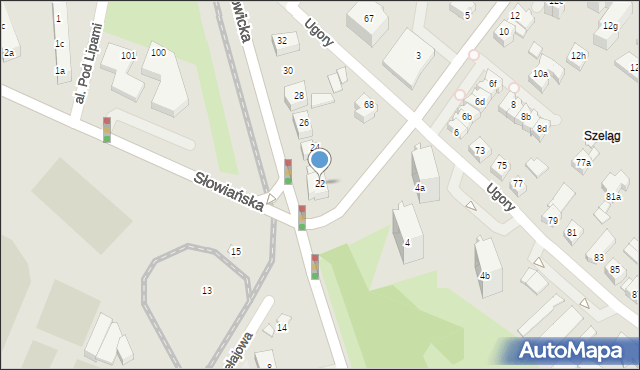 Poznań, Naramowicka, 22, mapa Poznania