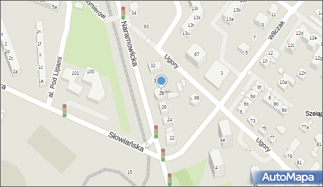 Poznań, Naramowicka, 28, mapa Poznania