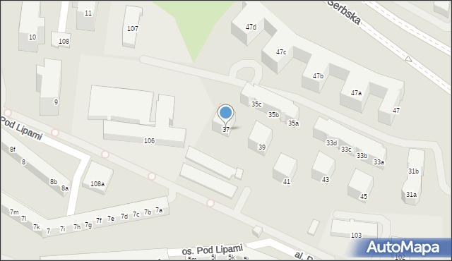 Poznań, Naramowicka, 37, mapa Poznania