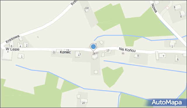 Przeginia Narodowa, Na Końcu, 15, mapa Przeginia Narodowa