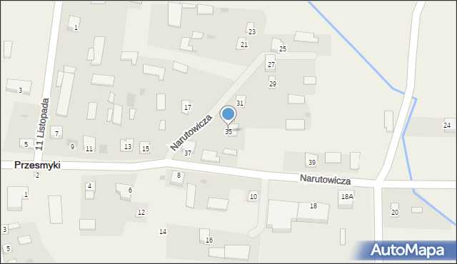 Przesmyki, Narutowicza Gabriela, 35, mapa Przesmyki