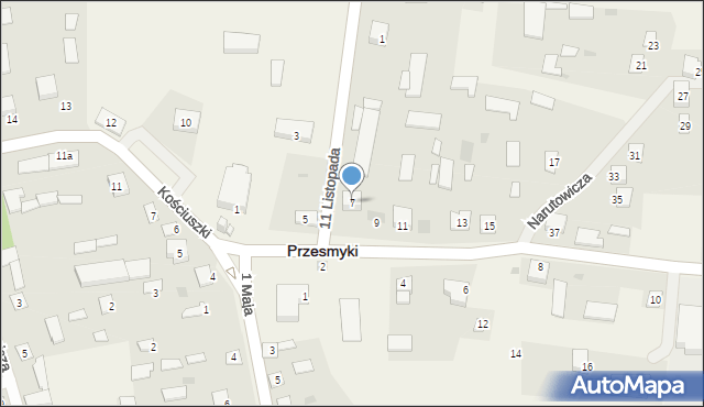 Przesmyki, Narutowicza Gabriela, 7, mapa Przesmyki