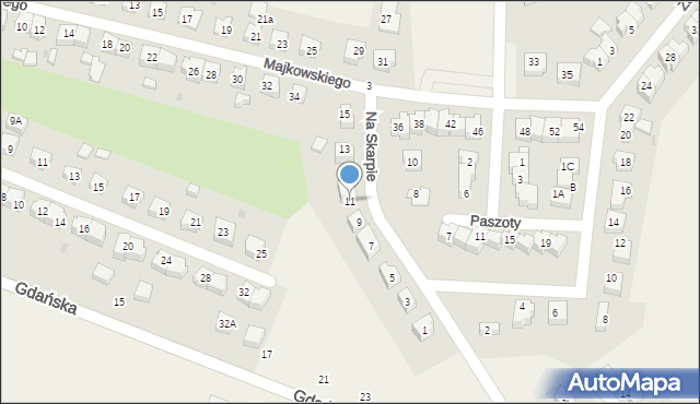 Przodkowo, Na Skarpie, 11, mapa Przodkowo