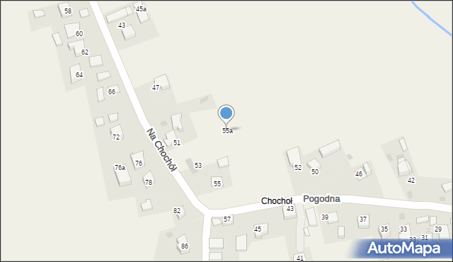 Przybysławice, Na Chochół, 55a, mapa Przybysławice