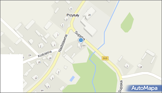 Przytuły, Nadstawna, 1, mapa Przytuły