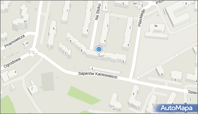 Puławy, Na Stoku, 7, mapa Puław