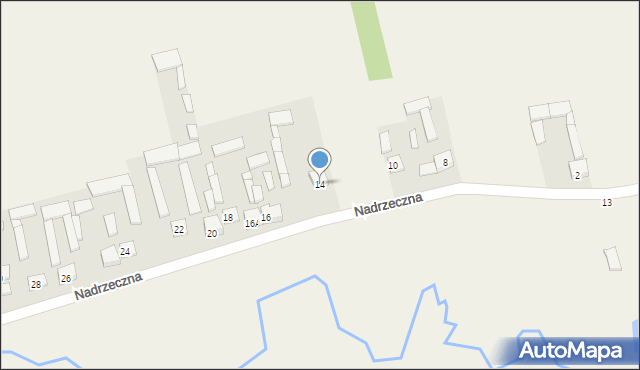 Pustelnik, Nadrzeczna, 14, mapa Pustelnik