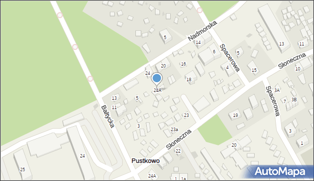 Pustkowo, Nadmorska, 24A, mapa Pustkowo