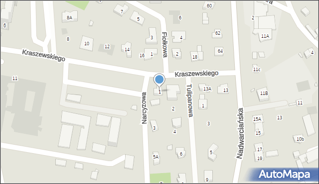 Puszczykowo, Narcyzowa, 1, mapa Puszczykowo
