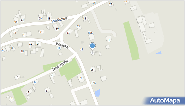 Pyskowice, Nad Wodą, 3, mapa Pyskowice