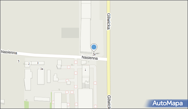 Pyskowice, Nasienna, 2a, mapa Pyskowice