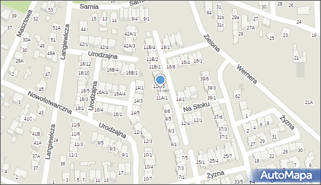 Radom, Na Stoku, 11A/2, mapa Radomia