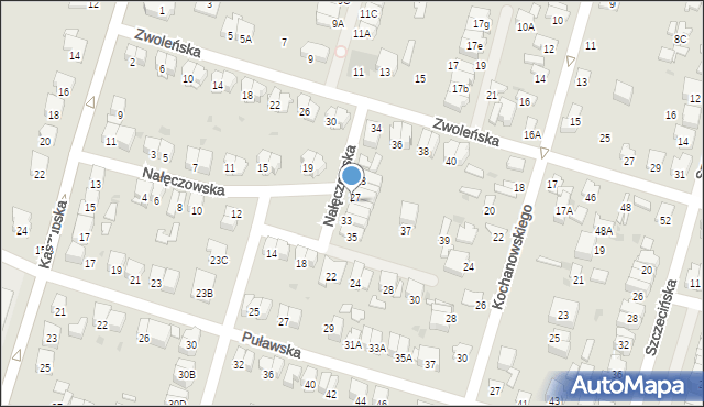 Radom, Nałęczowska, 29, mapa Radomia