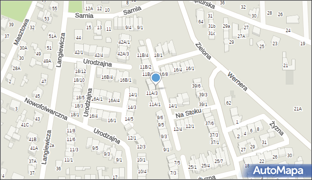 Radom, Nadrzeczna, 11a/3, mapa Radomia