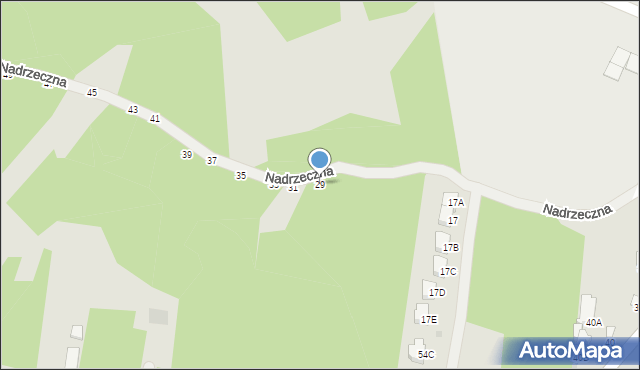 Radom, Nadrzeczna, 29, mapa Radomia